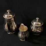 Ercuis service in silver metal / 3 pieces