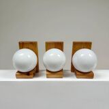 Three pine wall lights from the 80s
