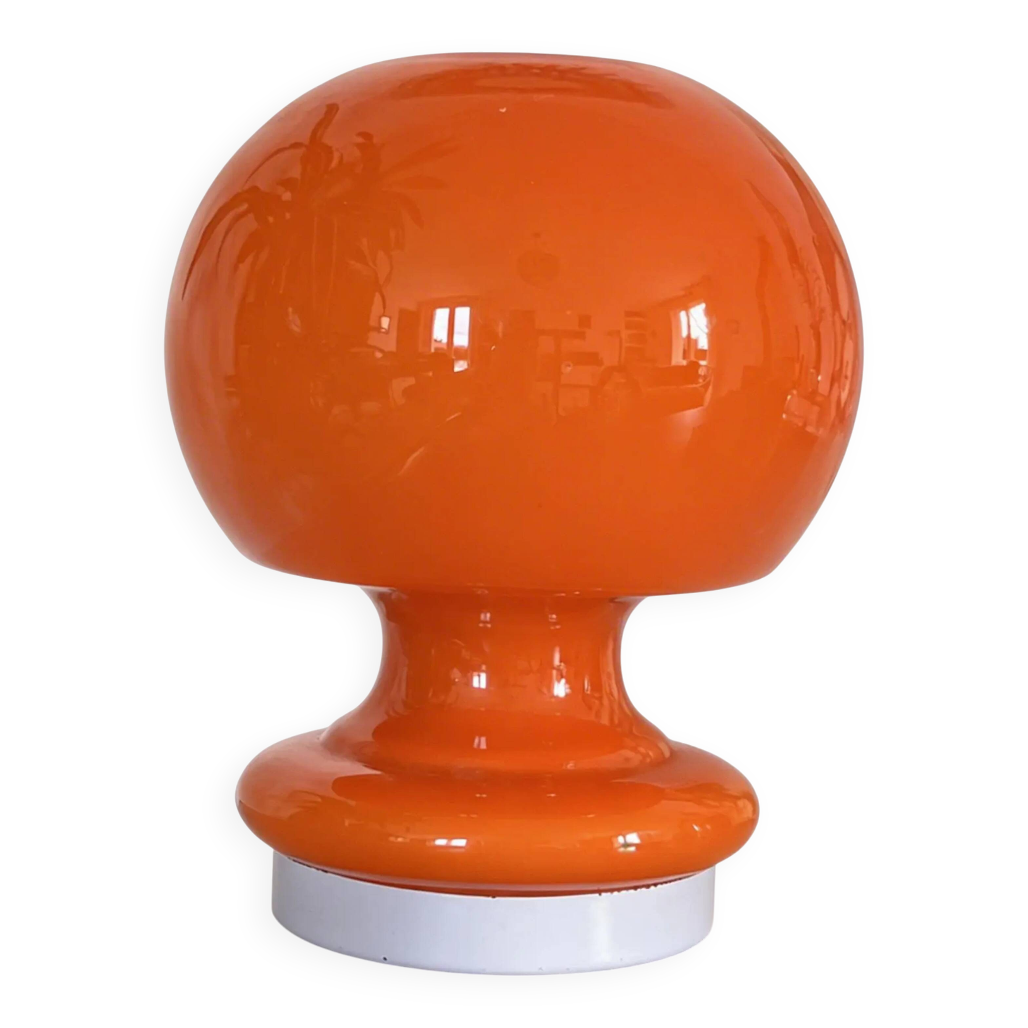 Orange globe lamp pop Space Age