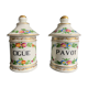 Pharmacy pots in hand-painted porcelain 1900
