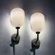 Appliques en verre opalin lot de 2