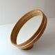 Mirror round support 1970 vintage Velvet 42cm