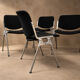 Set of 4 Castelli DSC 106 chairs by G. Piretti.