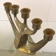 Brass brutalist candlestick from Horst Dalbeck