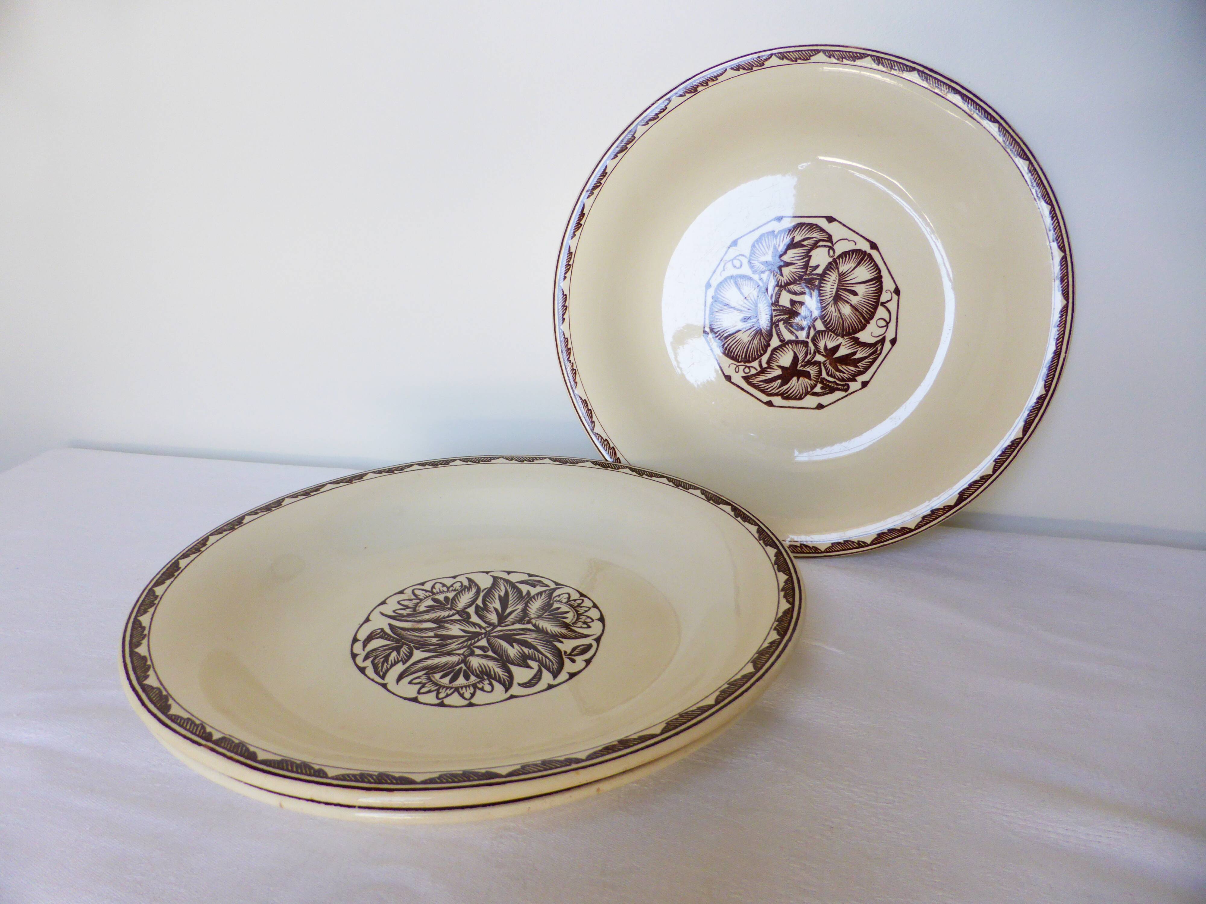 3 assiettes creuses de Sarreguemines modèle Argonne 210752