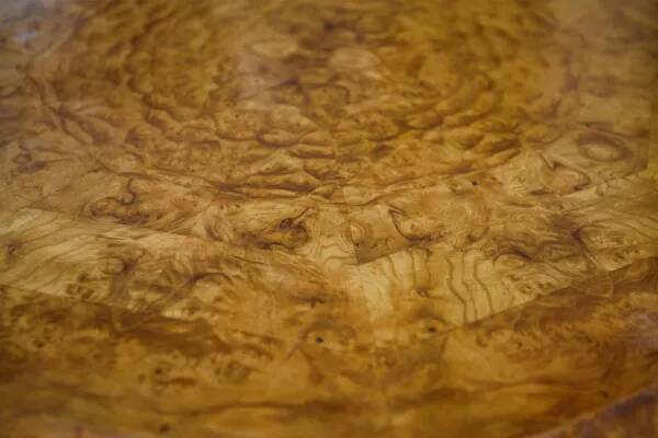 Octagonal Art Deco elm burl table, 1940s