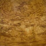 Octagonal Art Deco elm burl table, 1940s