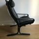LOUNGE ARMCHAIR SIESTA BLACK LEATHER BY INGMAR RELLING FOR WESTNOFA