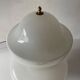 Large table lamp or floor lamp in opal glass and brass body, 1960s, Italy.