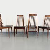 Set of 4 vintage Scandinavian style rosewood chairs from the 60s, by Ernst Martin Dettinger