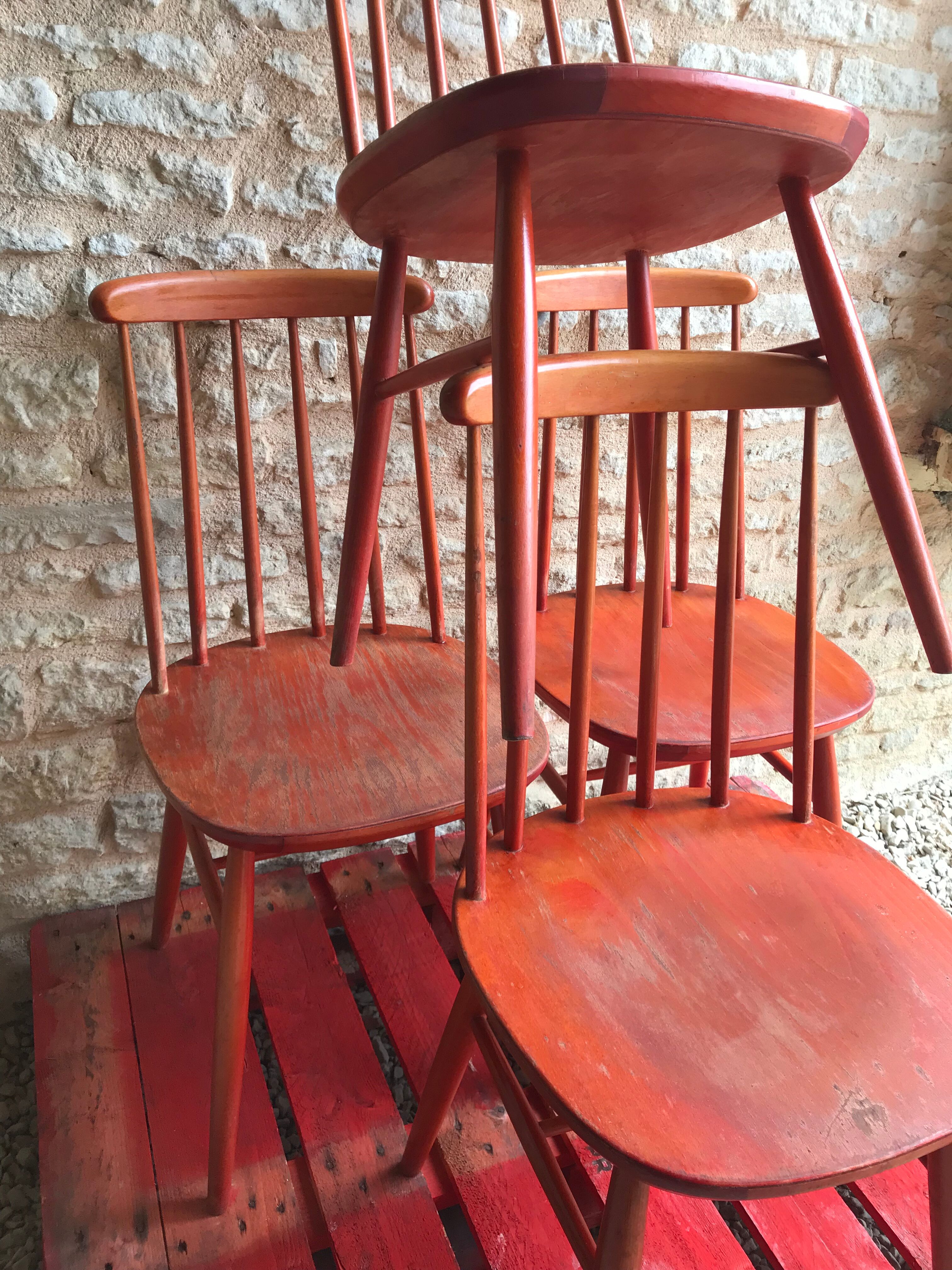 Set of 4 vintage 1960's scandinavian