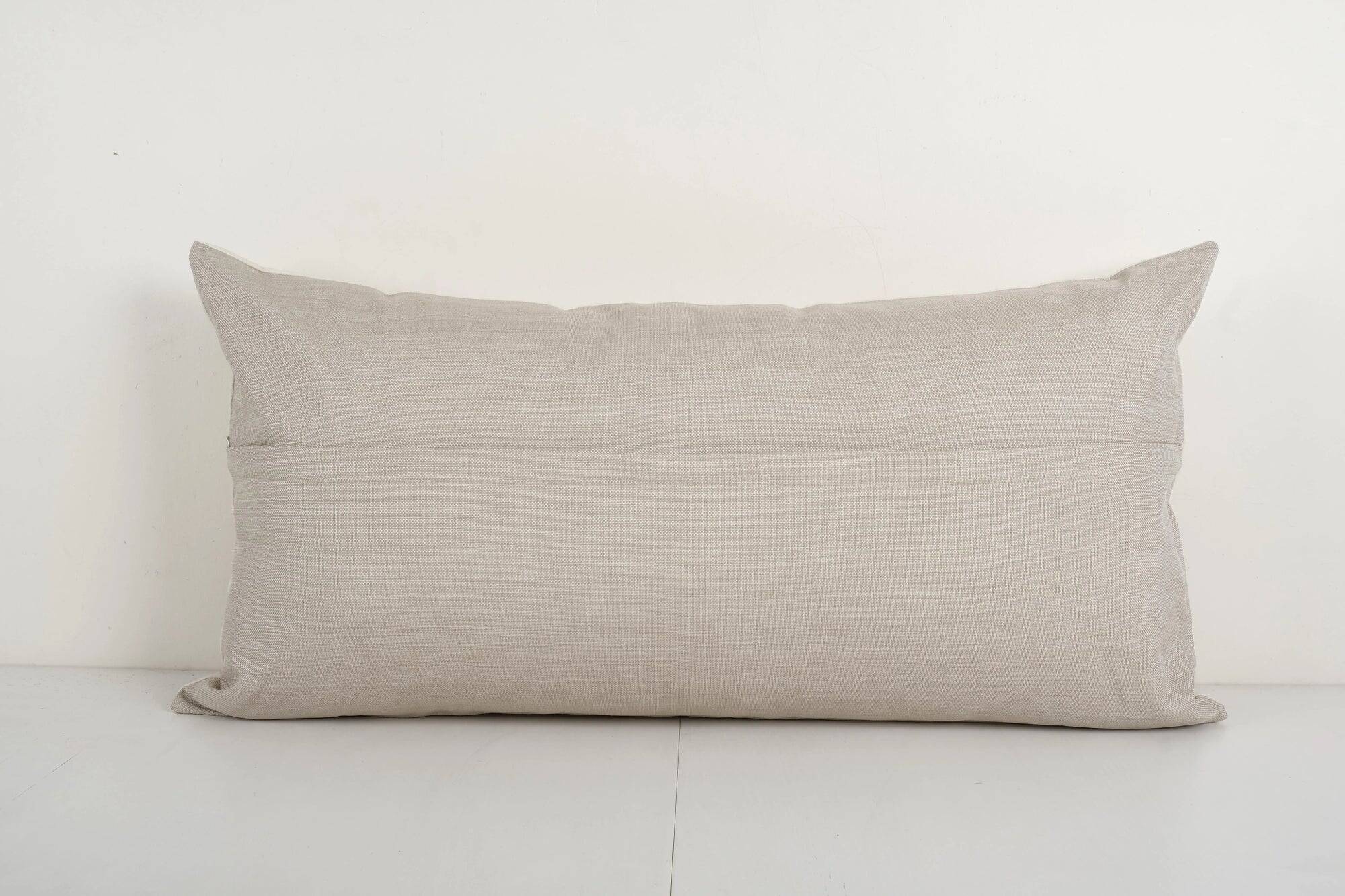 Vintage embroidered cushion cover 46x86 cm