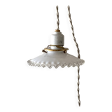 Opaline portable lamp