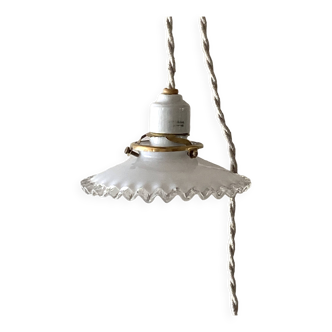 Opaline portable lamp