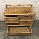 Dresser vintage Wicker/rattan and bamboo 2 large and 2 small drawers