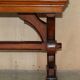 Victorian Gothic library table in antique oak