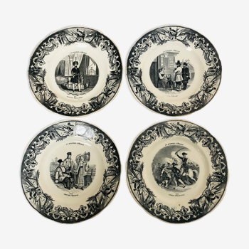 Dessert plates "the oriental question", iron earth plates