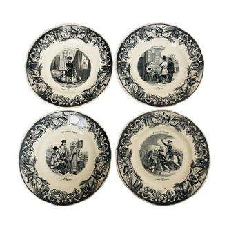 Dessert plates "the oriental question", iron earth plates