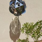 Vintage Sputnik chrome metal lamp 70s