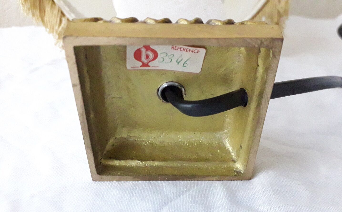 Marble and brass lamp