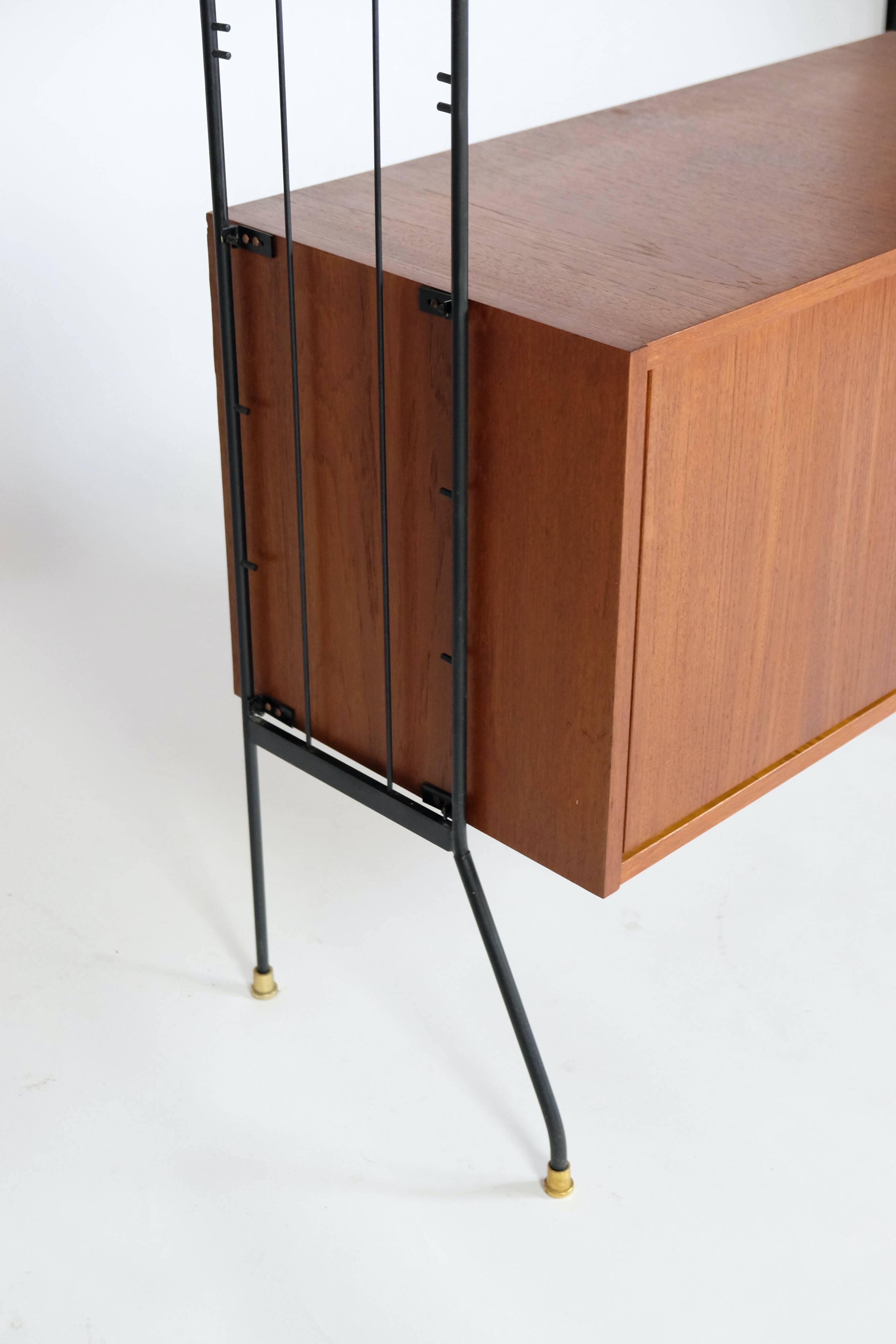 MidCentury Teck Regalsystem 60er Design Vintage Freistehend Regal