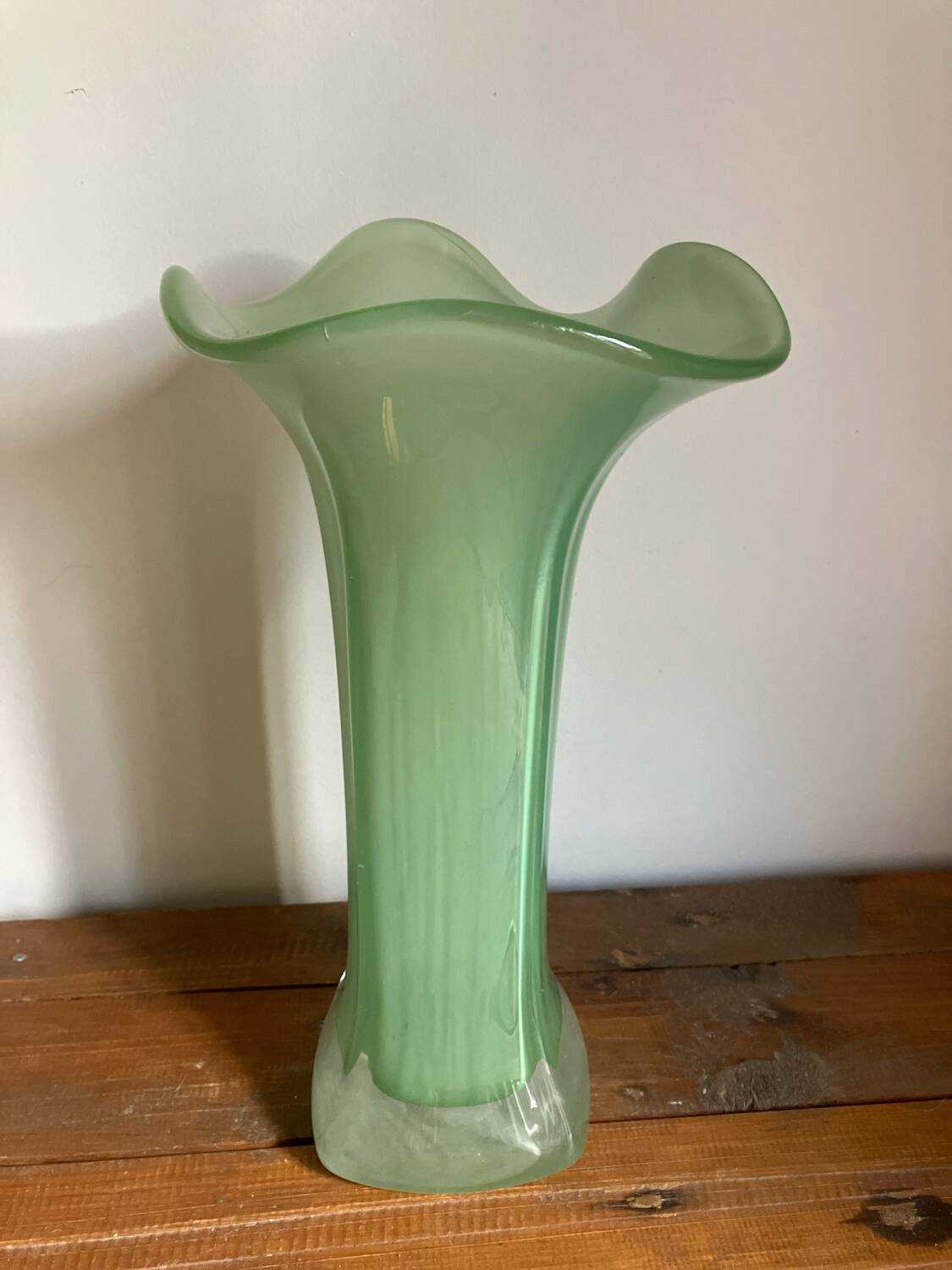 Thick glass vase