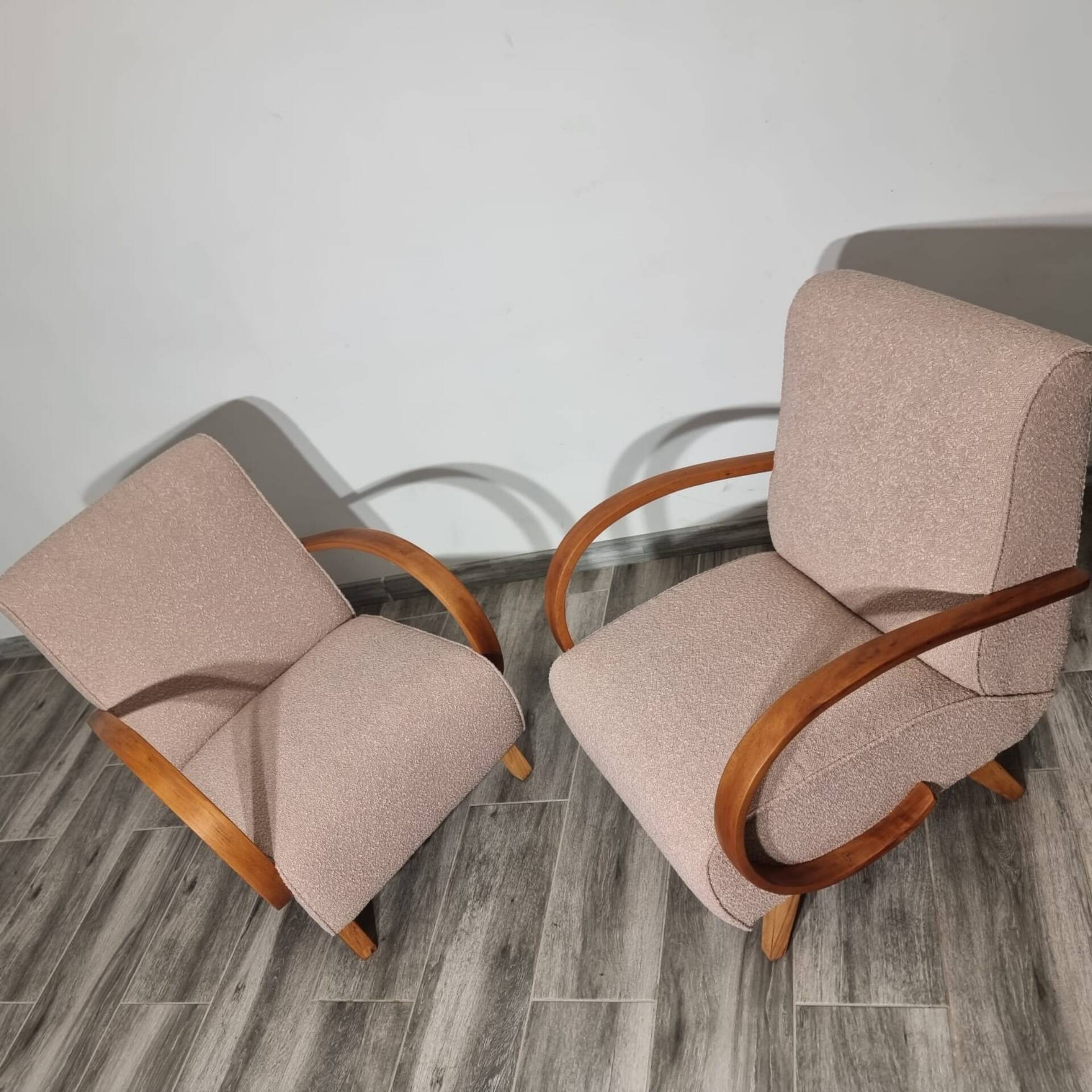 Art Deco Lounge Chairs from Jindřich Halabala, 1950s, Set of 2