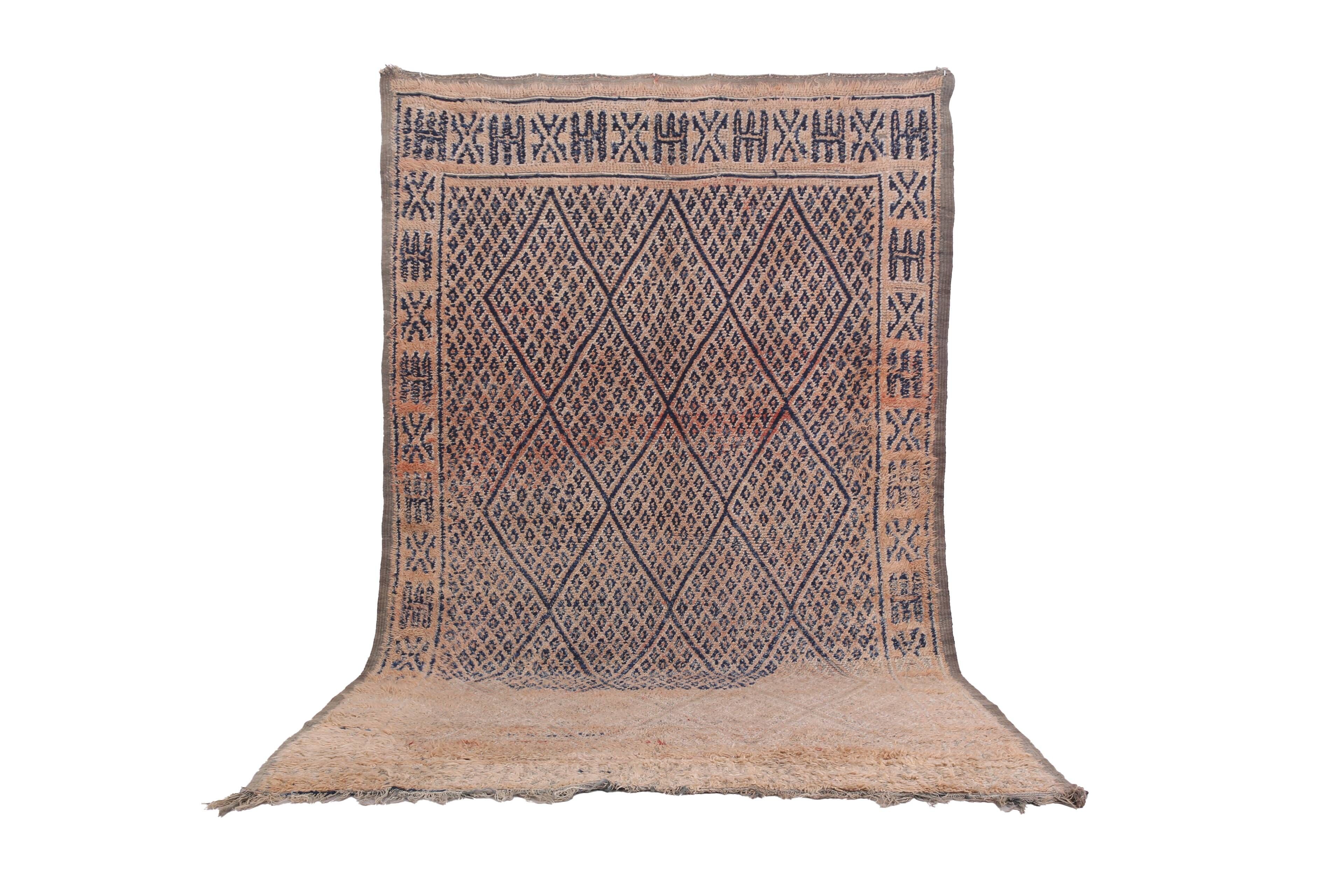 Vintage Beni Mguild Rug 197 x 316 cm - Vintage Moroccan Rug, Old Berber Rug