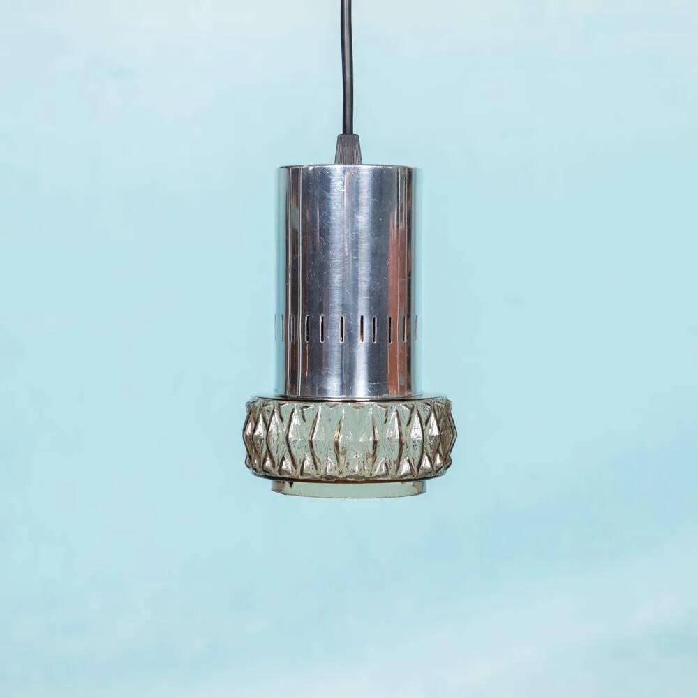 Suspended glass from the space age, mid-century glass from the 1960s.