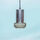 Suspended glass from the space age, mid-century glass from the 1960s.