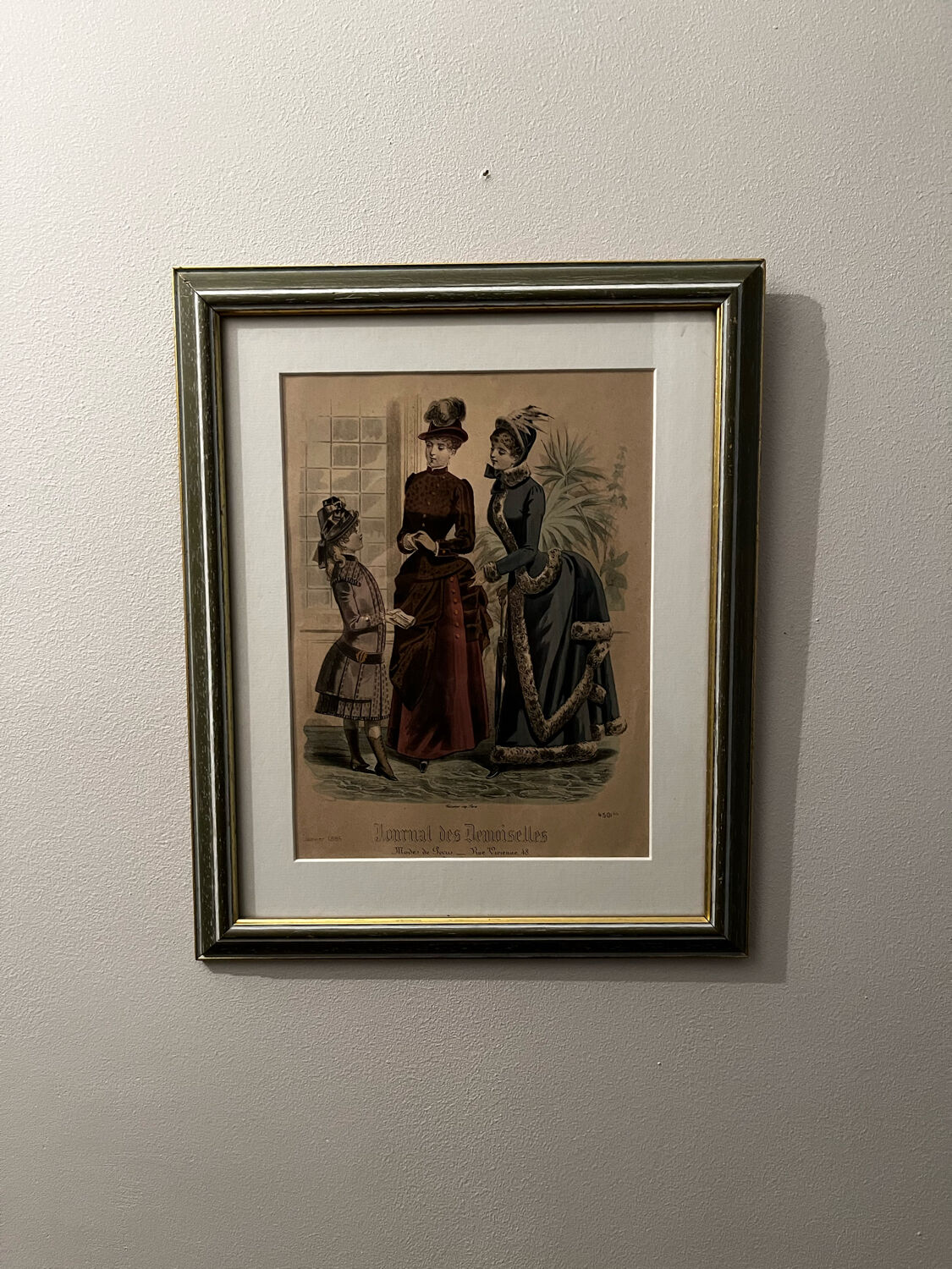 Fashion engraving "journal des Demoiselles"