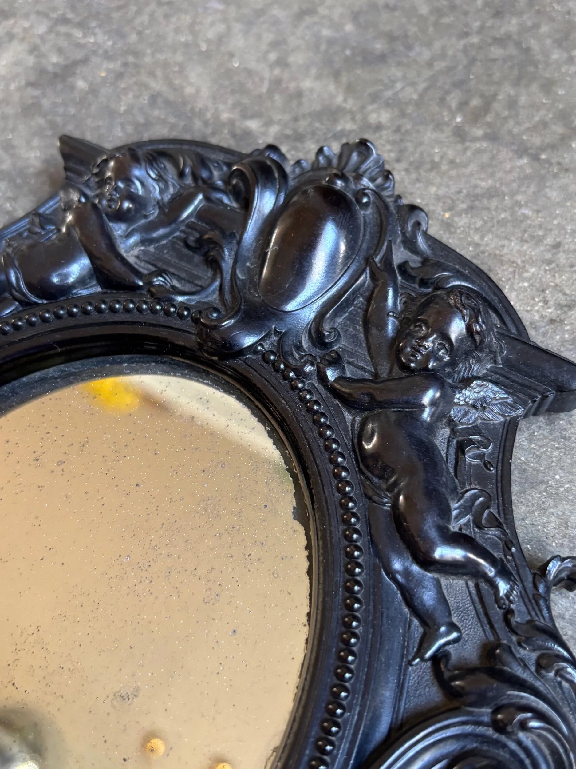 Napoleon III mirror in gutta-percha