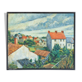 Tableau huile sur bois 1938 Nantes signé M.Cossé