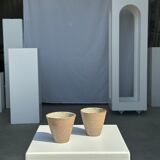 Set of 2 cups Indonesian ceramic (matte brown)