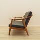 Oak leather sofa by Brockmann Petersen, Danish design 1970s