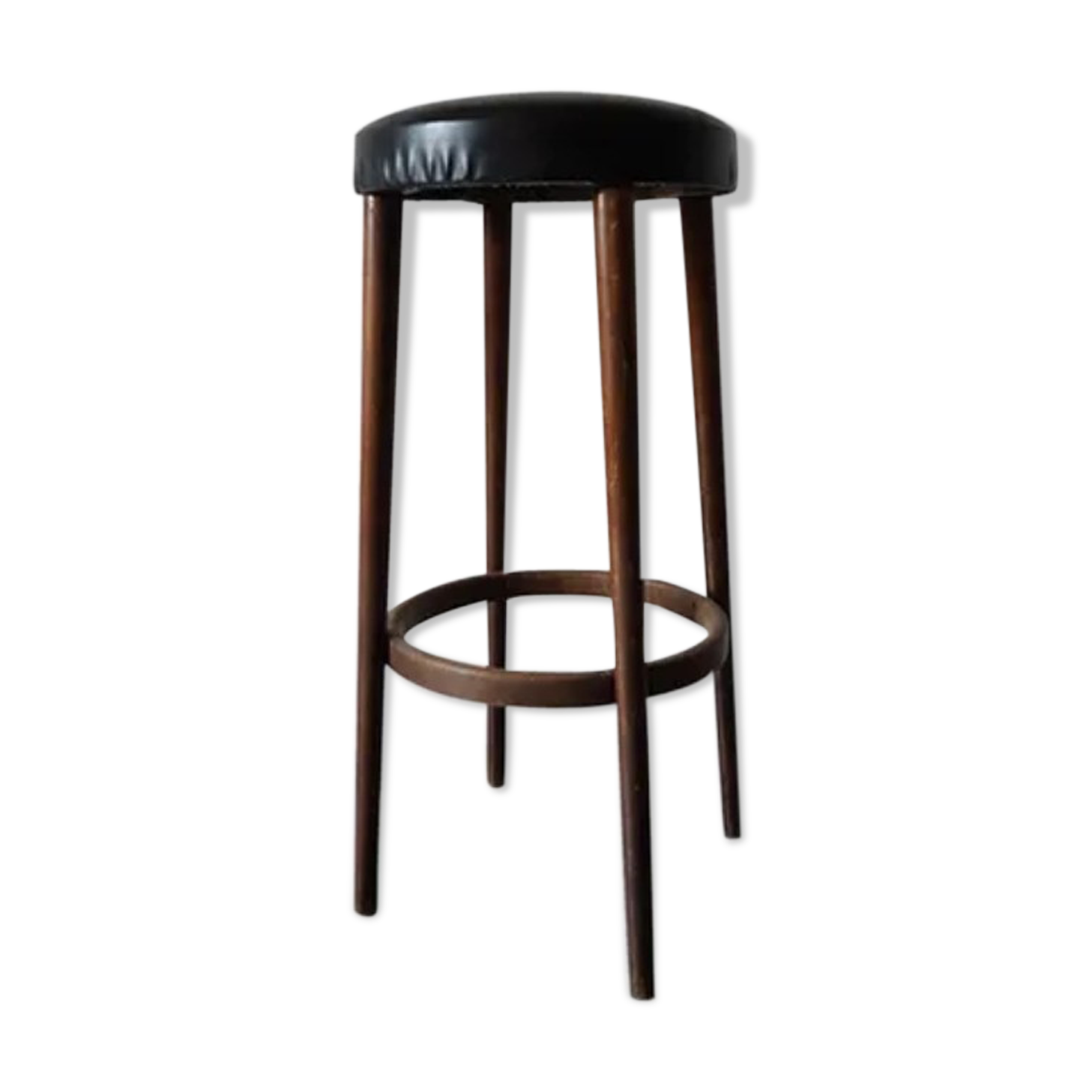 High wooden stool