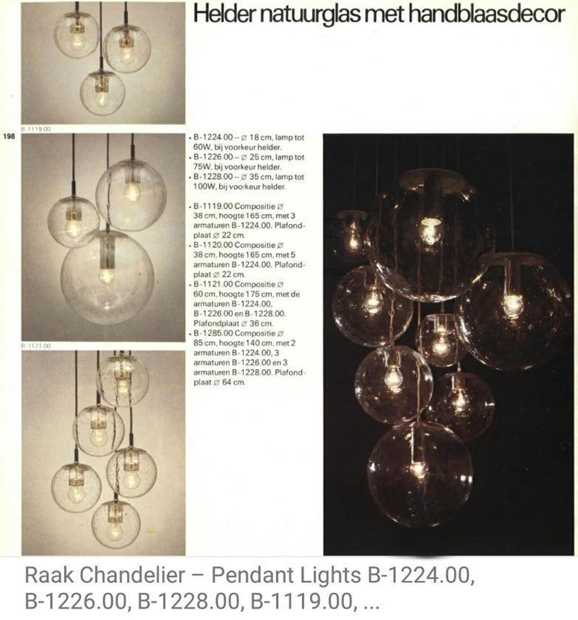 Suspensions RAAK Amsterdam model B-1224 of 1968