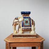 Blue ceramic elephant, beige