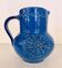 Handmade Rimini Blue Lacquered Ceramic Jug by Aldo Londi for Bitossi, Italy