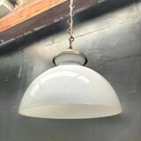Large opaline pendant light