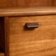 Mid-Century Teak Highboard with Sculpted Legs, Storage and Glass Shelf, 1960s