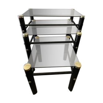 Nesting tables by Yves Boutboul, designer from the 70s
