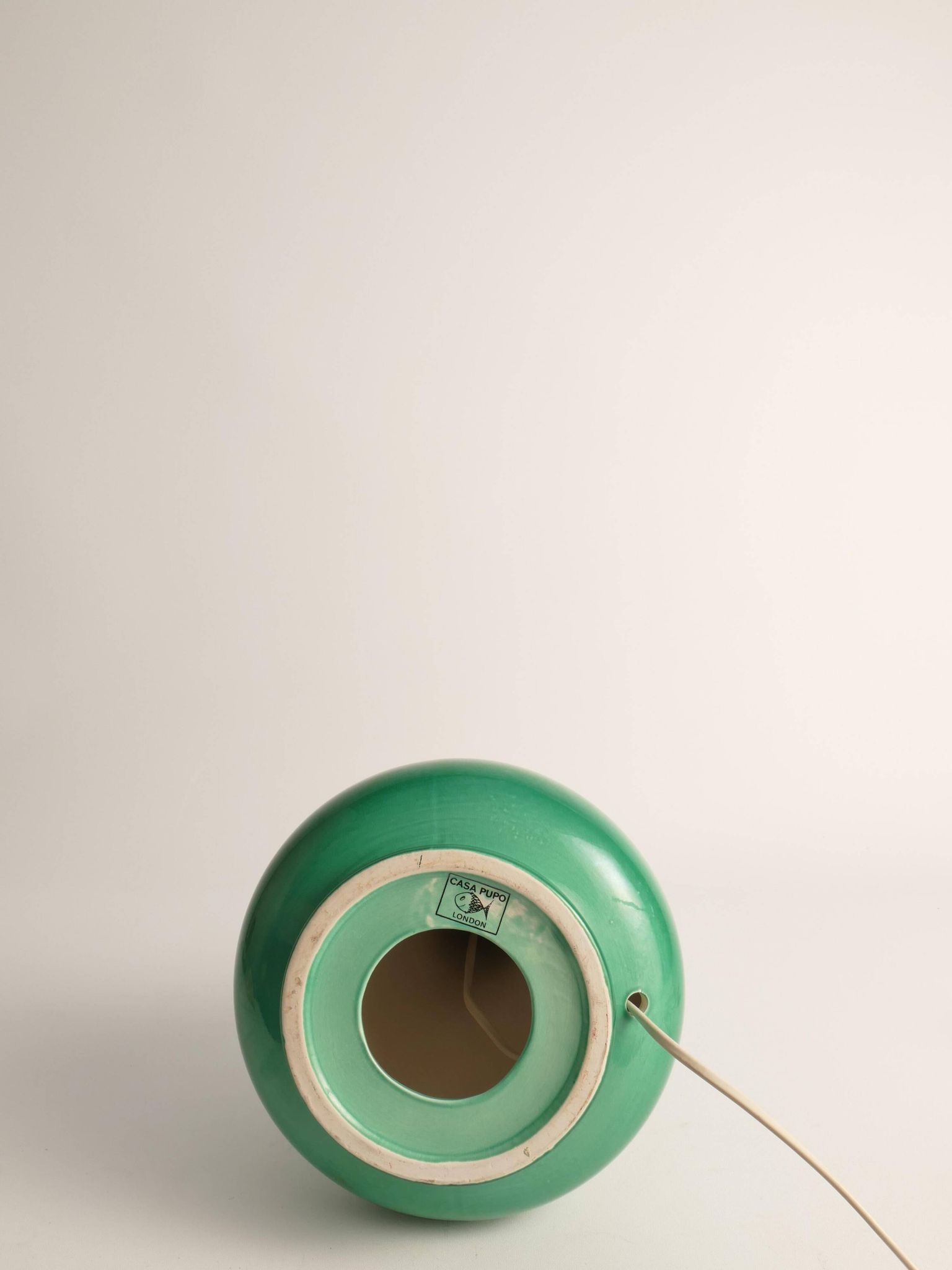 Mid-Century Modern Emerald Green Casa Pupo of London Table Lamp, 1960's