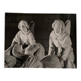 Vintage photograph by Bernard Darot, tomb of Francis II, two angels, 20th century