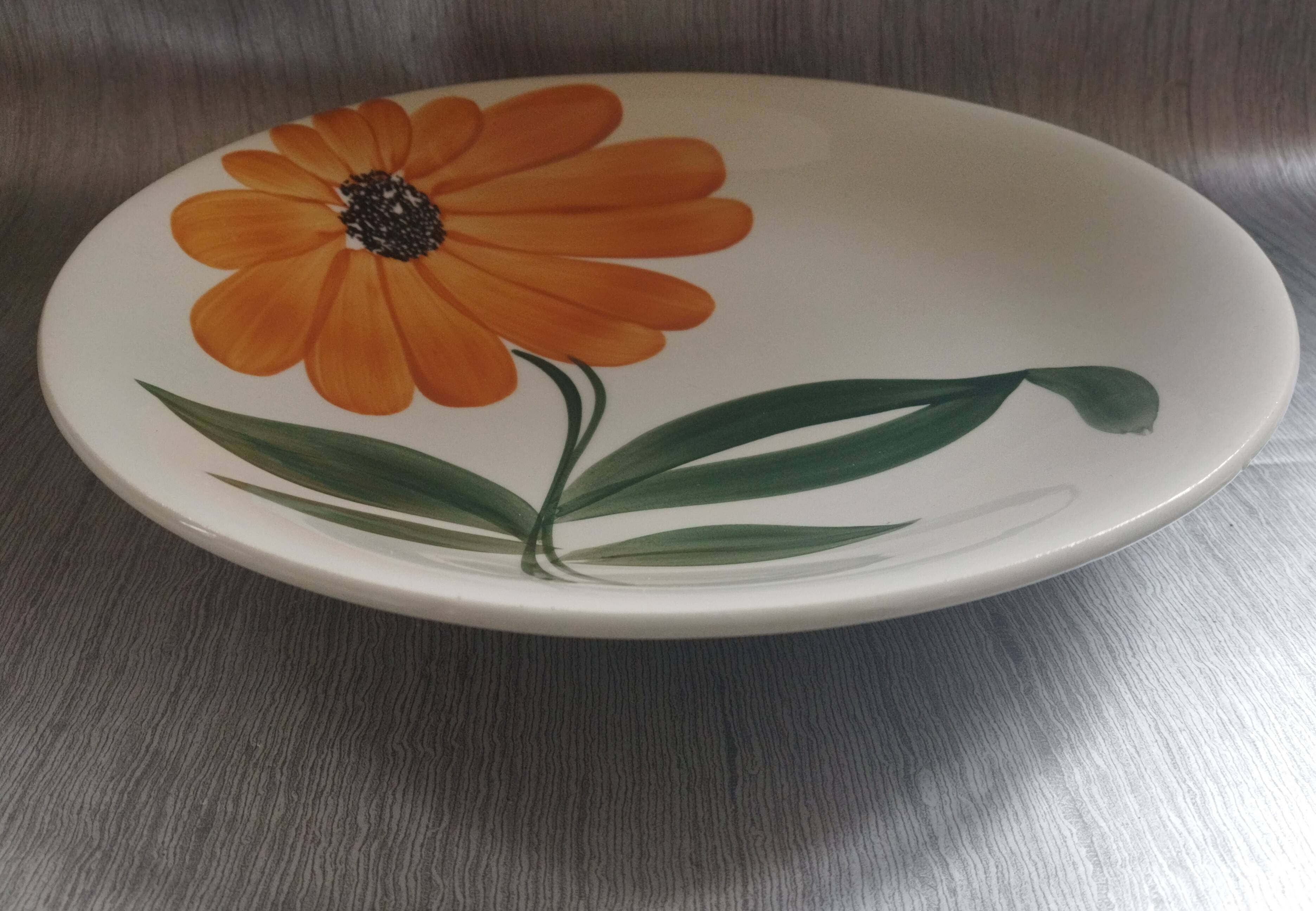 Vintage 1970s Orange Flower Gien Cup