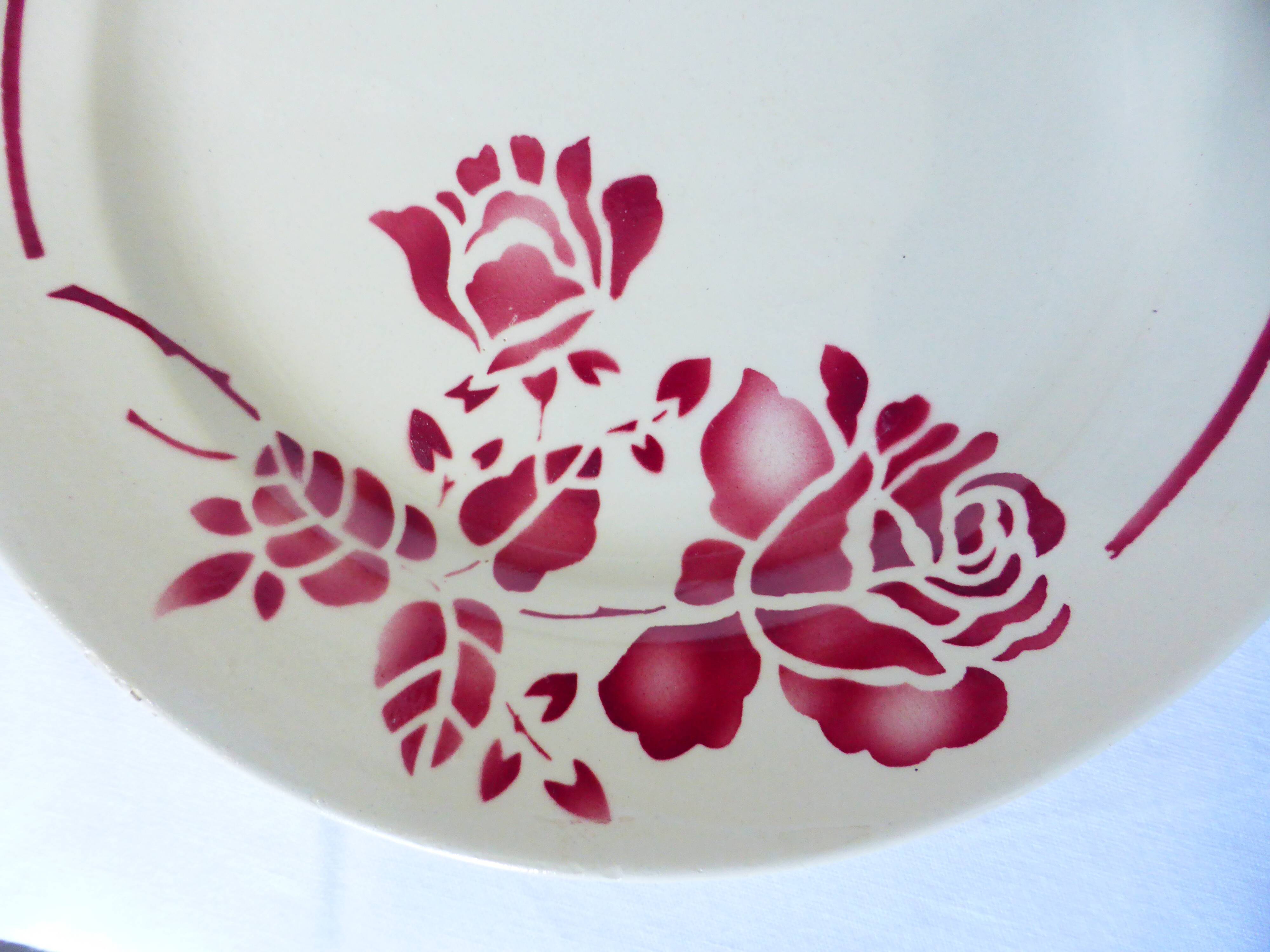 3 vintage dessert plates from St Amand 220614