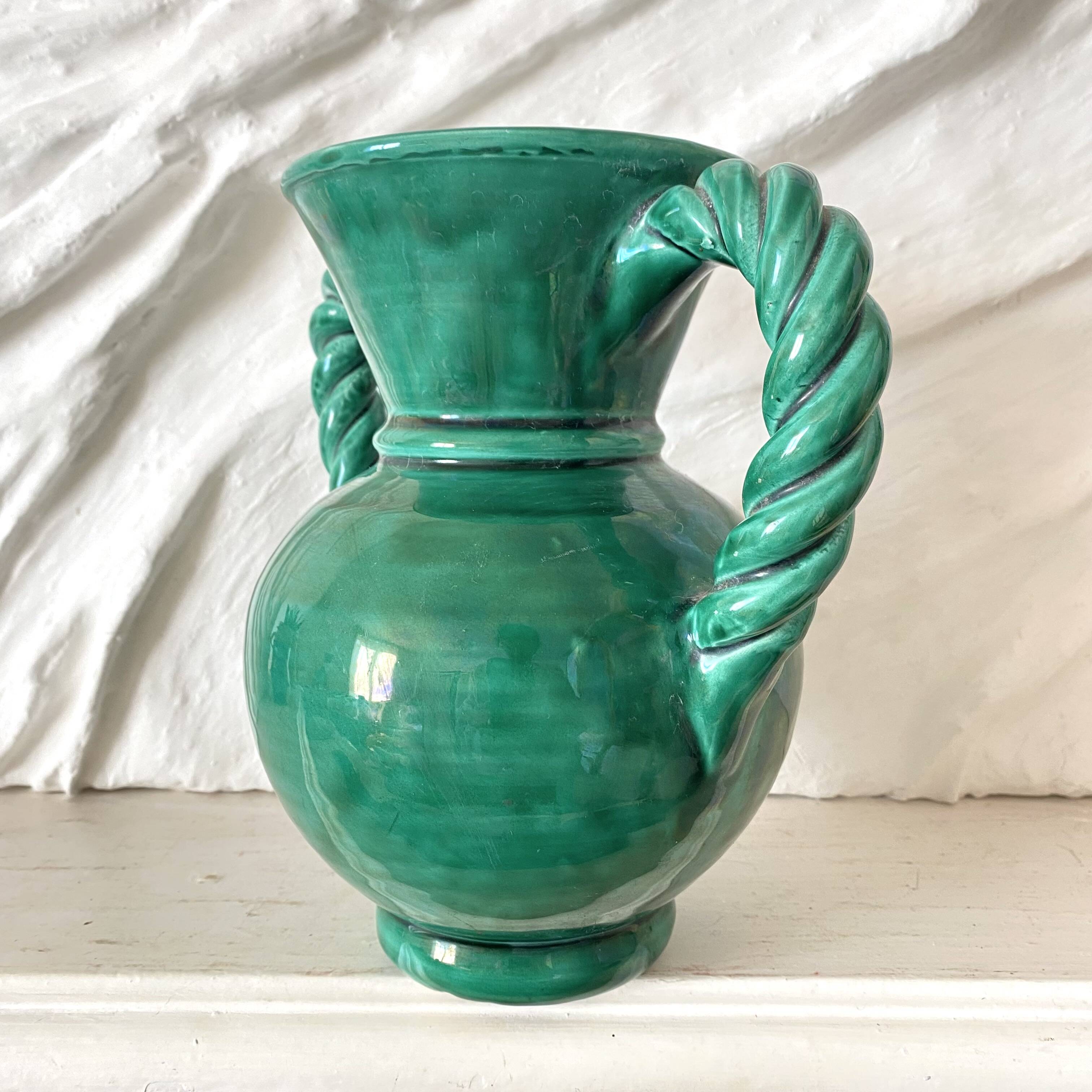 Twisted Vallauris vase from the 1950s.