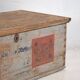 Antique grey trunk with floral details dated 1878 #26