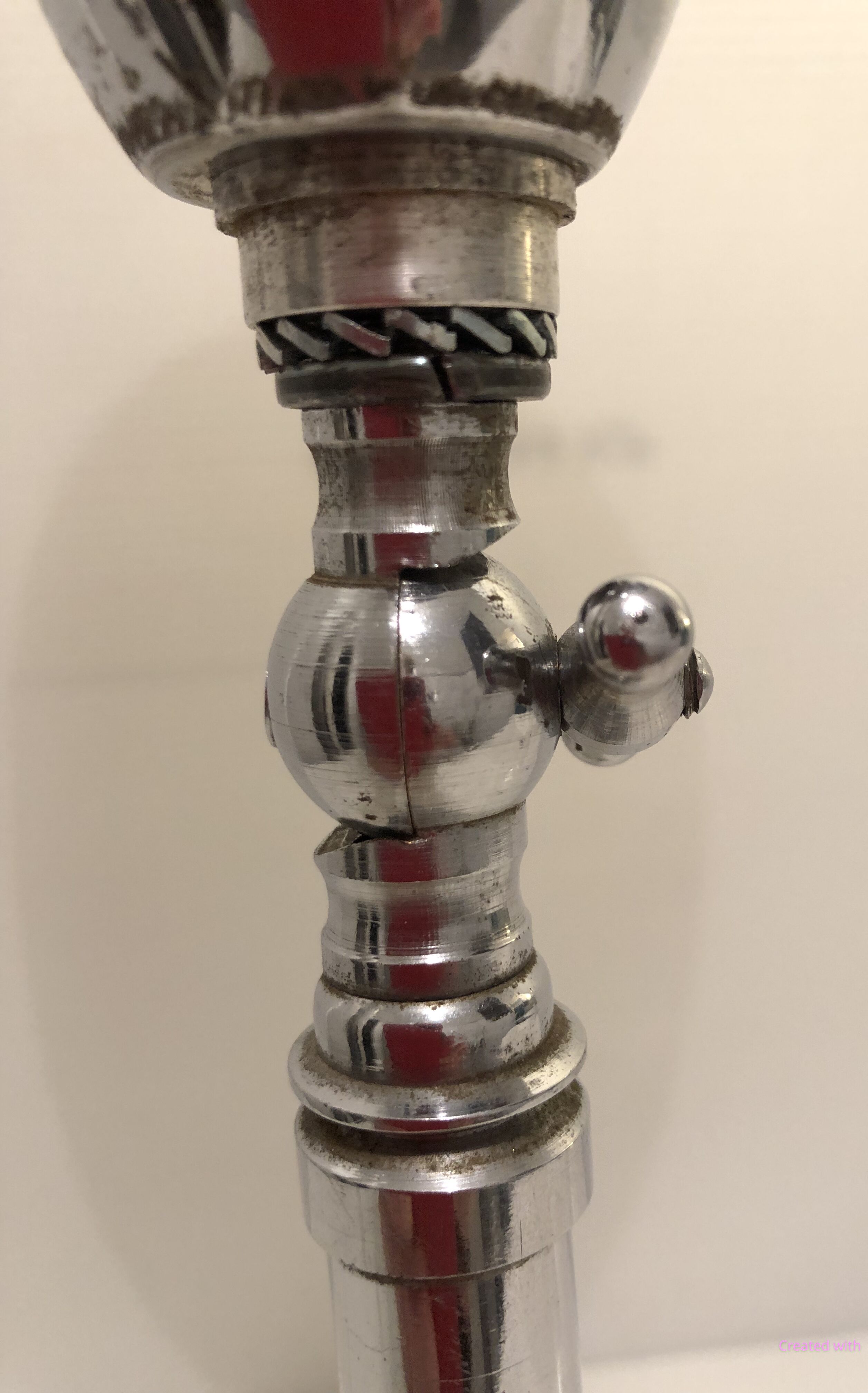 Art deco adjustable chrome desk lamp