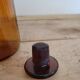 Amber glass apothecary bottle